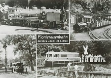 AK- Pioniereisenbahn Dresden-Grosser Garten.- gelaufen