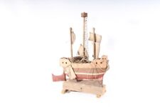 1 x Holzschiff Segelschiff Holz Piraten Spielzeug Vintage Modell