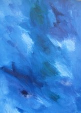 xl 120x90 abstrakt Ölbild Leinwand signiert handgemalt Wandbild Büro Foyer orig