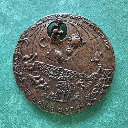 Bronze wandplakette relief - wandplakette,