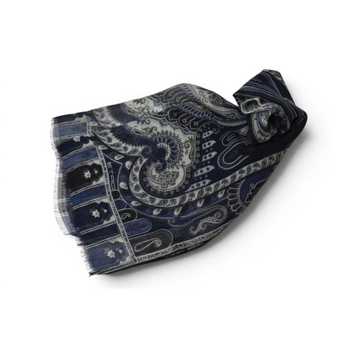 Etro schal paisley muster - etro, navy