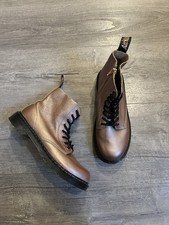 Dr. Martens Docs Damen Stiefeletten Stiefel Roségold Neu 38 Doc Leder Metallic