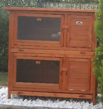 Toller Kaninchenstall von Dehner (B114/H116/T57 cm), zweistöckig, wintergedämmt