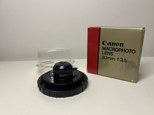 Canon FD 20mm f/3.5 Macro