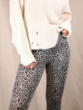 & Other Stories Leggings mit Leo-Print Beige S