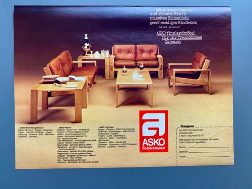 Asko finnlandmöbel design 70s - asko,