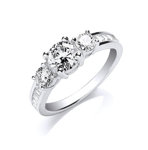 Sterling silber trilogie ring - trilogie,