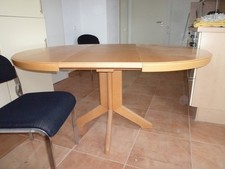 Tisch, privat, rund, ausziehbar, wie neu, Massivholz, Buche, hell, mit  4Stühlen