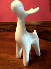 Hirsch Figur weiß Skulptur