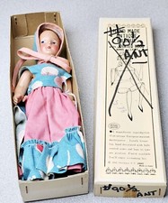 VTG Wooden Doll 8"  Handcarved