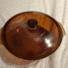 Vintage Auflaufform Bernstein Braun Anchor Hocking mit Deckel 1,5 QT Ofengeschirr