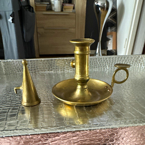 Messing kerzenhalter gold - messing,