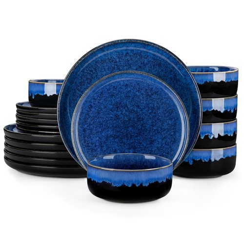 Geschirr set blau - geschirr, steingut