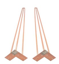 Wagner Möbelbein/Tischbein/Möbelfuß - Hairpin Leg - Retro Style - Stahl pulverbe