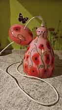 Lampe Pylones Hängeleuchte Deckenleuchte Mohnblüten rot rosa pink