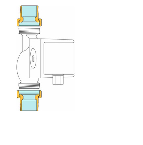 Pumpenverschraubung x 1 - pumpenverschraubung,
