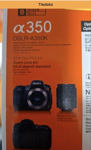 Sony alpha α350 dslr - sony, dslr-a350k