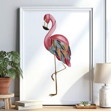 Flamingo Vogel v1 Schablone