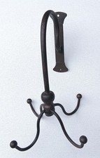 Wie neu: Garderoben Haken Schmiede Eisen 4er Haken Drehgestell sehr guter Zustd.