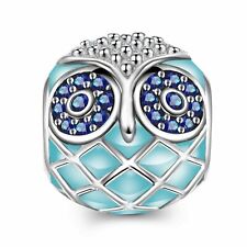Charms Anhänger passt zu Pandora Armband Eule Owl 925 Sterlingsilber C5