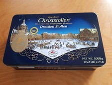 Leere Blechdose Dresdner Christstollen DR.QUENDT mit Siegel Nr.104.819