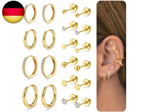 Paar ohrringe set gold - 10,