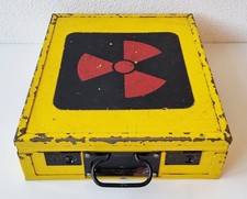 Tolle Holz Transportkiste "Radioaktiv" - Militär - THW - Feuerwehr um 1950/60