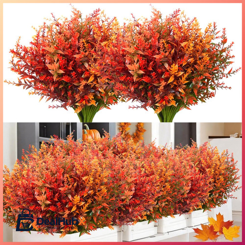 Kunstblumen orange herbstdeko - orange,