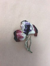 Damen Brosche Blume Orchideen