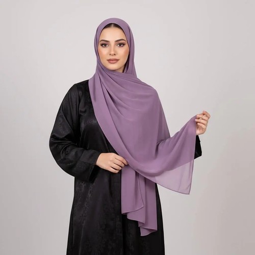 Chiffon hijab lilac 180x70 - chiffon,
