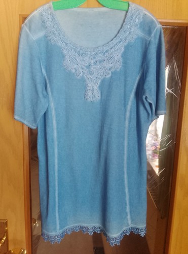 Spitzenshirt hellblau - spitzenshirt,,
