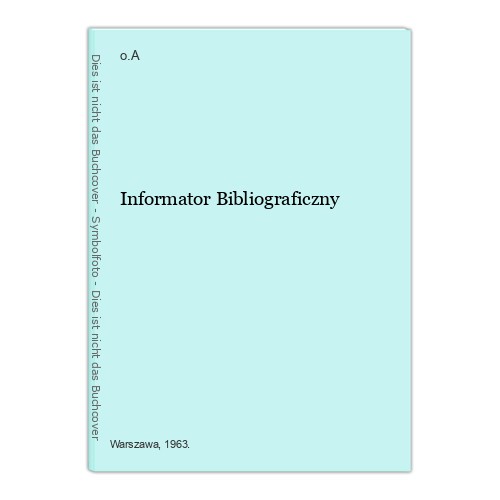 Informator bibliograficzny - informator,