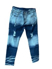 Ausgefallene Herren Stretch-Jeans Dunkelblau  Gr. L Neu ungetragen