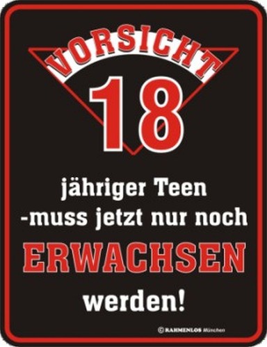 Blechschild schild vorsicht - blechschild, 18
