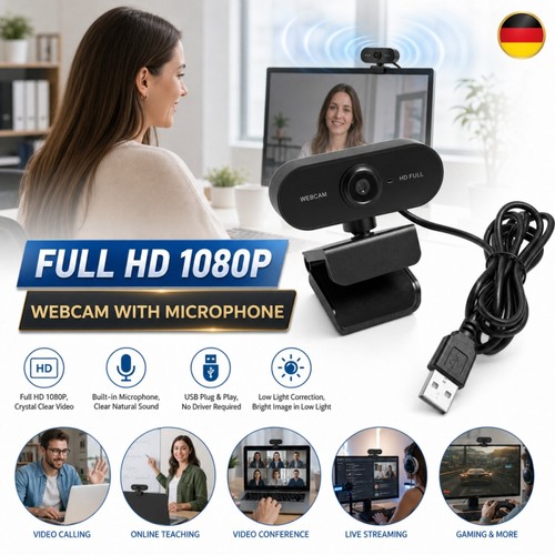 1080p webcam kamera usb mit - usb,