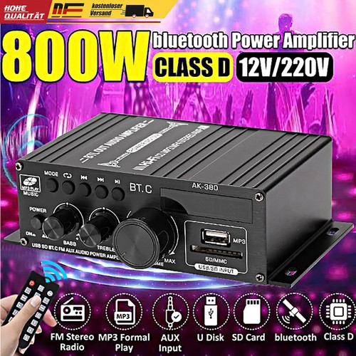 Bluetooth 800w stereo - 800w,