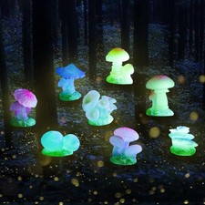 Leuchtende Pilz-Resin-Deko