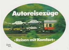 Alter Aufkleber/Sticker DB DEUTSCHE BUNDESBAHN Autoreisezüge - '80er/'90er