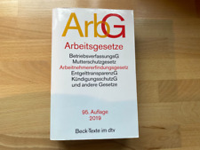 Arbeitsgesetze: ArbG, Gesetzestext, Beck-Texte, dtv, für Jura-Studium und Ref