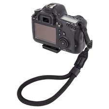 Kamera Handschlaufe für kleine Ösen aus Seil: Kameragurt für Handgelenk, schwarz