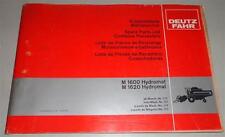 Teilekatalog / Ersatzteilliste Deutz Fahr  M 1600 / 1620 Hydromat