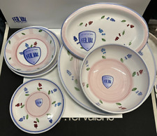 Caleca Geschirrset 39 Teile Handbemalt Florales Design Hergestellt In Italien