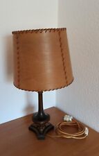 ART DECO Tischlampe Nachttischlampe Bronzefuß Elefantenhaut Schirm 30/40er Jahre