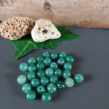 30 Edelsteinperlen grüner