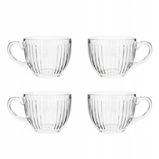 4er Set Glas Tassen 460ml