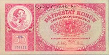 Tschechoslowakei Banknote 50