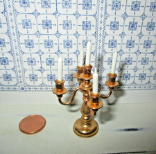 Bodo Hennig Kerzenleuchter echt vergoldet 7294 f. Puppenstube Puppenhaus Vintage