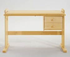 Massivholz Kinder-Schreibtisch höhenverstellbar Kiefer massiv natur lackiert