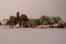 Krippenfiguren Set Tiere Kamel Ochse Schafe alt antik Handarbeit Weihnachten 