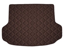 Braun Gestepptes Öko Leder Kofferraumteppich für Hyundai ix35 ix-35 2009-2015